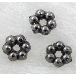 Black color plated Tibetan Silver Spacer Beads