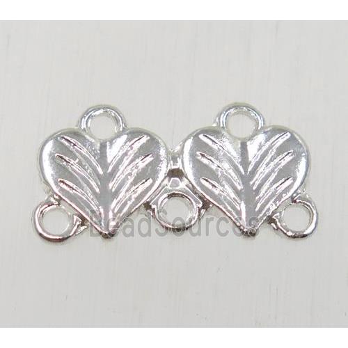 tibetan silver leaf pendant, non-nickel, silver plated