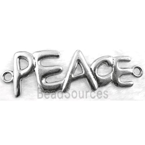 Tibetan Silver PEACE pendant, lead free and nickel free