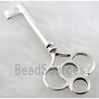 Tibetan Silver key pendant, lead free and nickel free