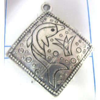 Tibetan Silver pendant, lead free and nickel free