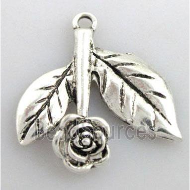 Tibetan Silver flower pendant non-nickel