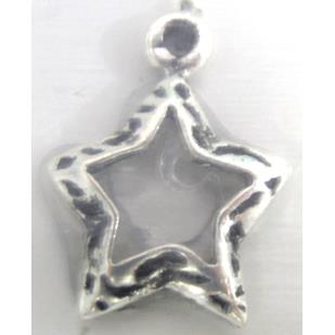 Tibetan Silver star pendant non-nickel