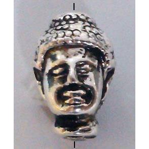 Buddha charm, bracelet-spacer, Tibetan Silver Bead, lead free and nickel free