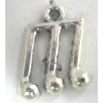 music-note, Tibetan Silver pendant non-nickel