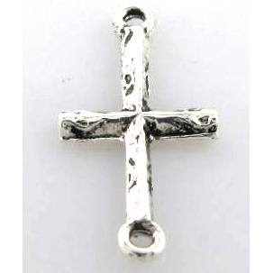 Tibetan Silver cross pendant, lead free and nickel free