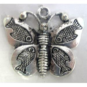 Tibetan Silver butterfly pendants, Lead free and nickel Free