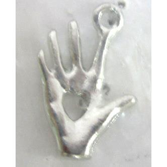 Tibetan Silver hand pendant, Lead free and nickel Free