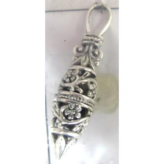 Hollow Tibetan Silver pendant, lead free and nickel free