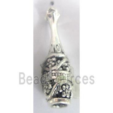 Hollow Tibetan Silver pendant, lead free and nickel free