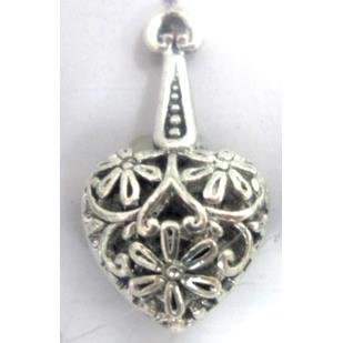 Hollow Tibetan Silver pendant, lead free and nickel free