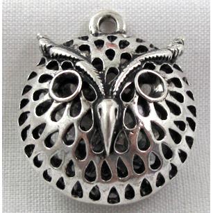 Tibetan Silver Owl pendants, Non-Nickel