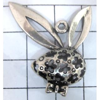 Tibetan Silver rabbit pendants, Non-Nickel, golden