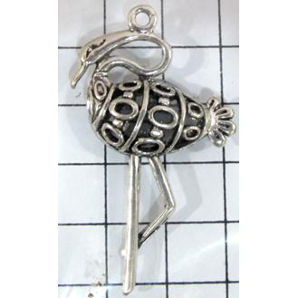 crane bird, Tibetan Silver Charms pendants, Non-Nickel