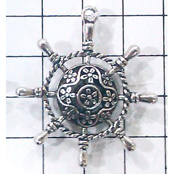 Hollow Tibetan Silver pendant, lead free and nickel free