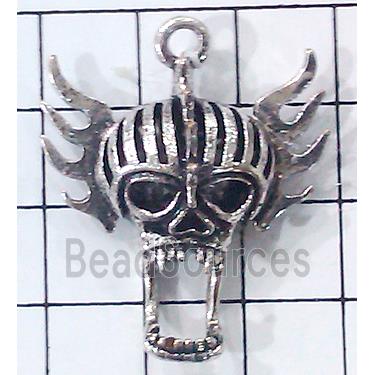 Hollow Tibetan Silver pendant, lead free and nickel free