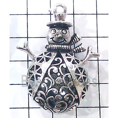 Hollow Tibetan Silver pendant, lead free and nickel free