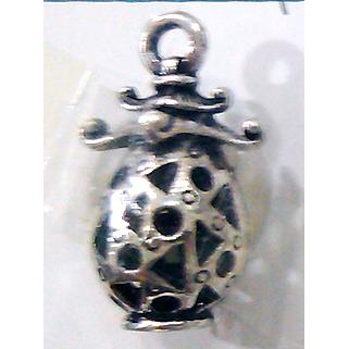 Hollow Tibetan Silver pendant, lead free and nickel free