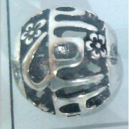 Tibetan Silver Beads, hollow, lead free and nickel free