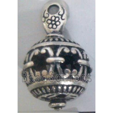 lead free and nickel free Tibetan Silver hollow pendant