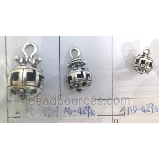 lead free and nickel free Tibetan Silver hollow pendant