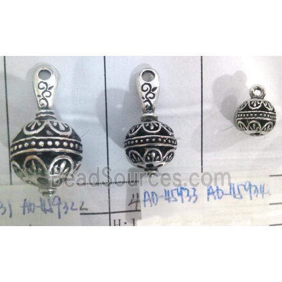 lead free and nickel free Tibetan Silver hollow pendant