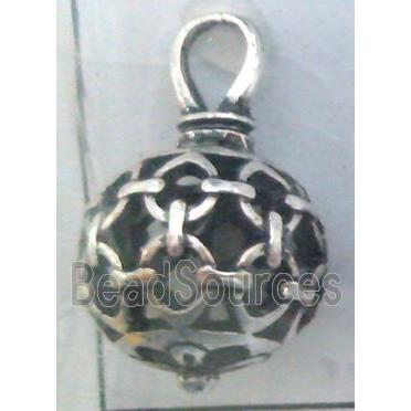 lead free and nickel free Tibetan Silver hollow pendant