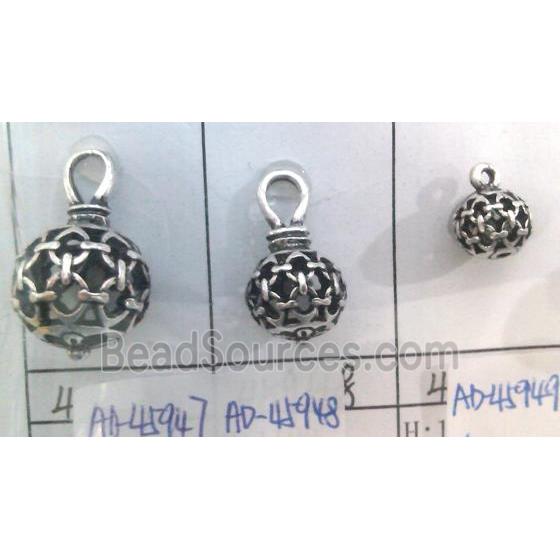 lead free and nickel free Tibetan Silver hollow pendant