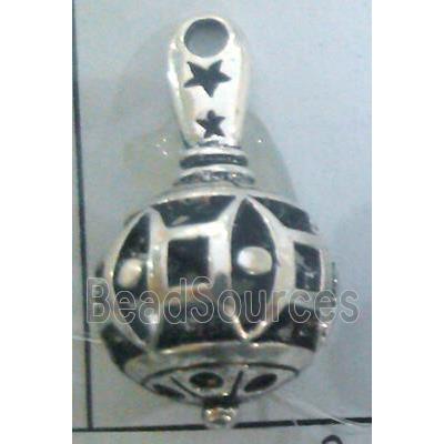 lead free and nickel free Tibetan Silver hollow pendant