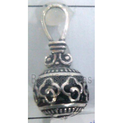 lead free and nickel free Tibetan Silver hollow pendant