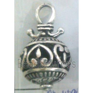 lead free and nickel free Tibetan Silver hollow pendant