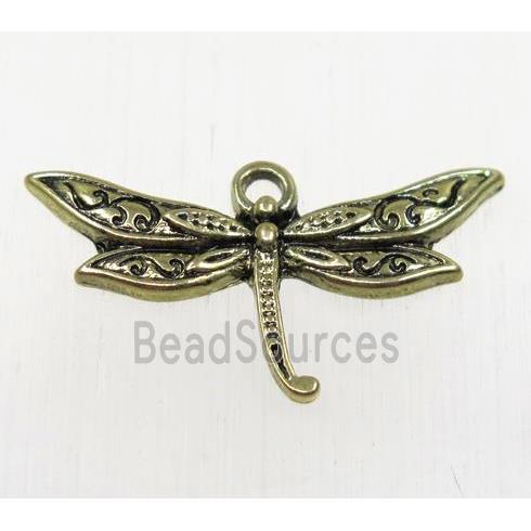 tibetan silver dragonfly pendant, non-nickel, antique bronze