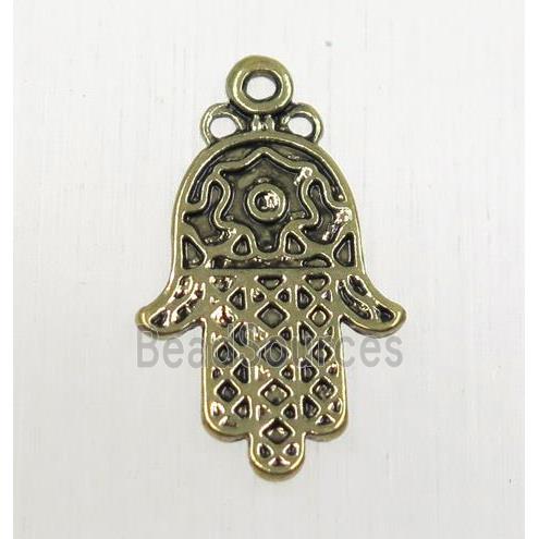 tibetan silver hamsahand pendant, non-nickel, antique bronze