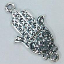 Hamsa-hand, bracelet bar, Zinc alloy connector, tibetan silver Non-nickel