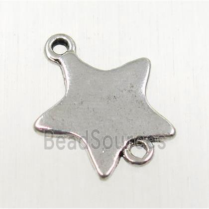 tibetan silver star connector, non-nickel