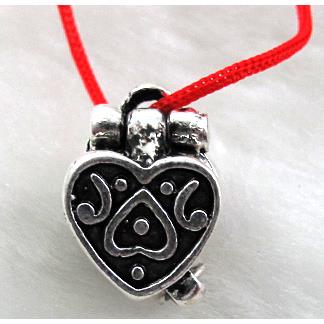 Locket, Tibetan Silver box pendant Non-Nickel