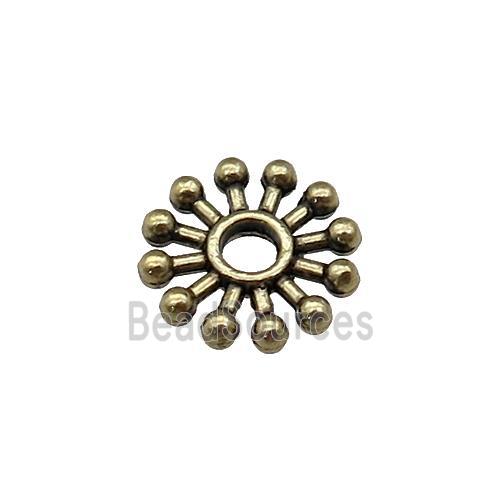 Tibetan Style Zinc Daisy Flower Spacer Beads Antique Bronze