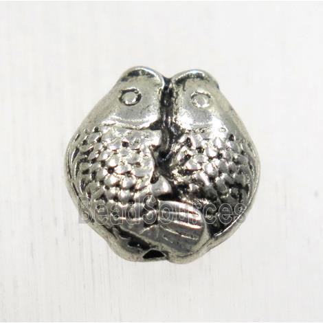 tibetan silver zinc fish beads, non-nickel