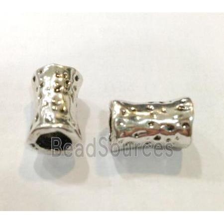 Tibetan silver spacers tube bead, Non-Nickel