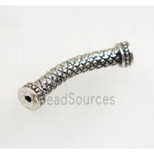 tibetan silver zinc tube beads, non-nickel