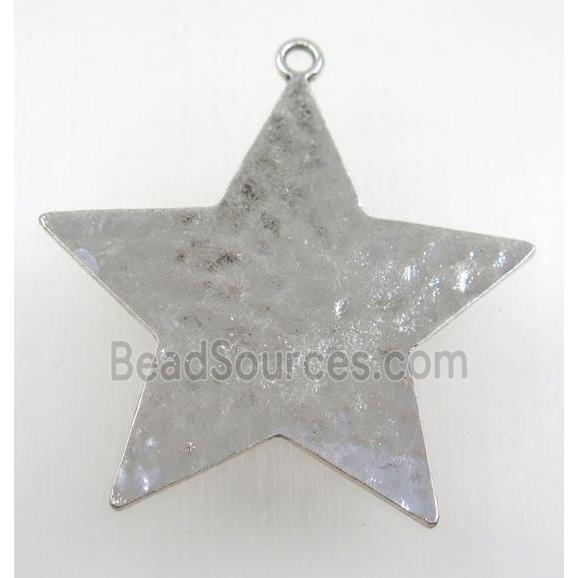 tibetan silver star pendant, non-nickel