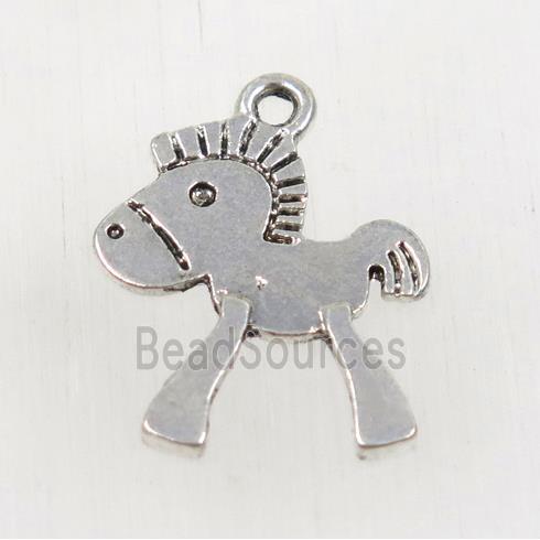 tibetan silver horse pendant, non-nickel