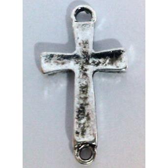 cross connector, tibetan silver Non-nickel