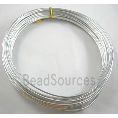 Aluminium flexible craft wire for necklace bacelet, silver color