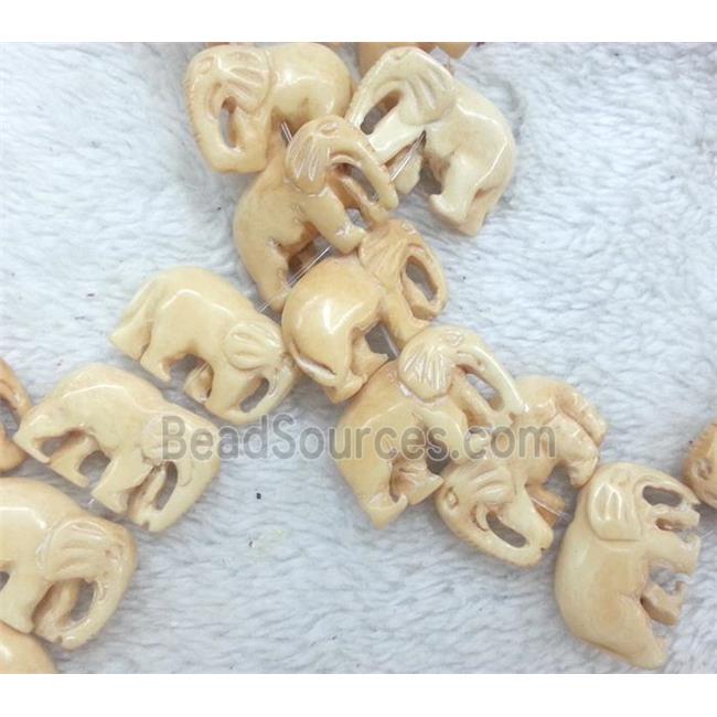 antique cattle bone beads, elephant