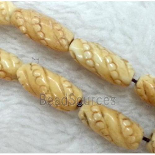 antique cattle bone beads, tube