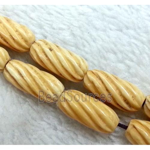 antique cattle bone beads, tube