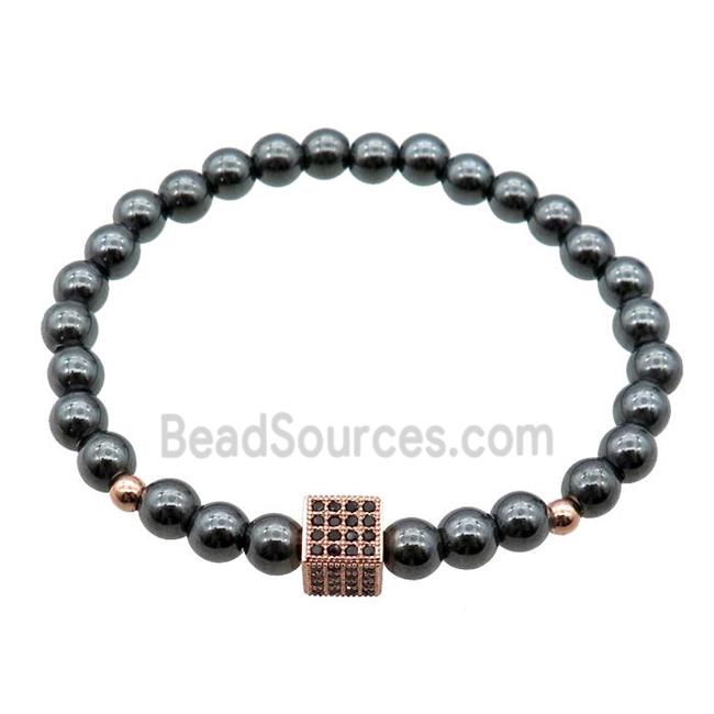 black Hematite Bracelets, stretchy