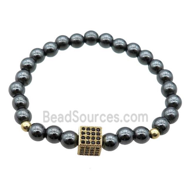 black Hematite Bracelets, stretchy