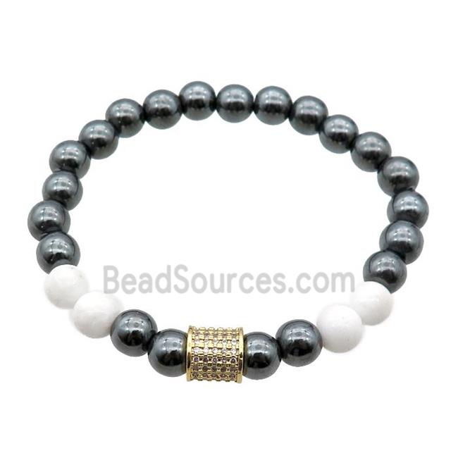 black Hematite Bracelets, stretchy